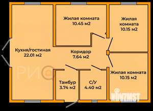 Дом 80м², 1-этажный, участок 4 сот.  