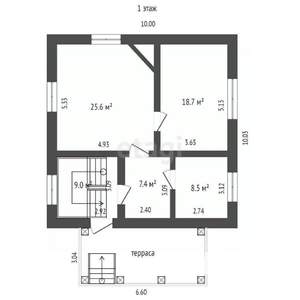 Дом 330м², 3-этажный, участок 6 сот.  