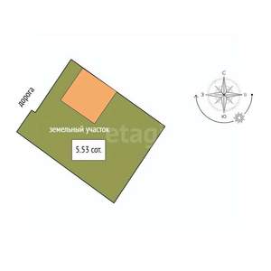 Дом 93м², 2-этажный, участок 6 сот.  