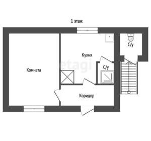 Дом 40м², 2-этажный, участок 4 сот.  