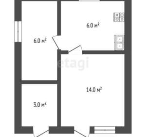 Дом 30м², 1-этажный, участок 6 сот.  