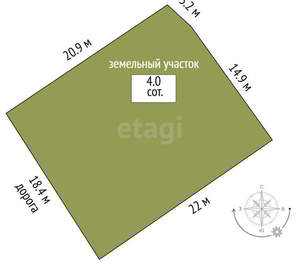 Дом 140м², 2-этажный, участок 4 сот.  