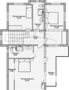 Дом 200м², 2-этажный, участок 5 сот.  