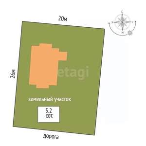 Дом 107м², 2-этажный, участок 5 сот.  