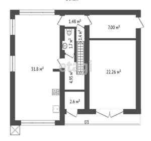 Дом 176м², 2-этажный, участок 7 сот.  