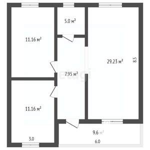 Дом 90м&sup2;, 1-этажный, участок 4 сот.  