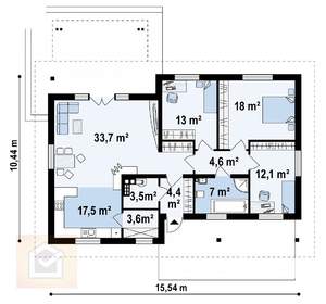 Дом 112м², 1-этажный, участок 5 сот.  