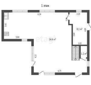 Дом 120м², 2-этажный, участок 3 сот.  