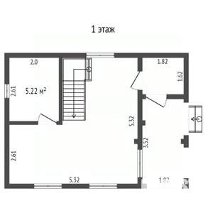 Дом 68м², 2-этажный, участок 4 сот.  