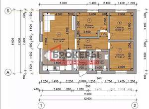 Дом 98м², 1-этажный, участок 4 сот.  