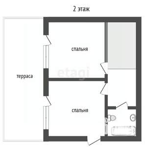 Дача 80м², 2-этажный, участок 4 сот.  