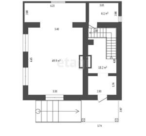 Дом 195м², 3-этажный, участок 5 сот.  