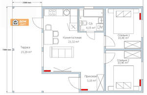 Дом 81м², 1-этажный, участок 5 сот.  