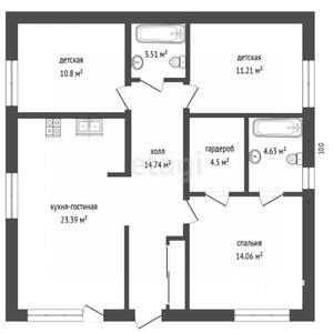 Дача 120м², 1-этажный, участок 5 сот.  