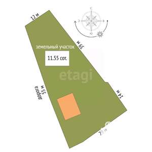 Дом 179м², 3-этажный, участок 12 сот.  