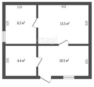 Дом 42м², 2-этажный, участок 5 сот.  
