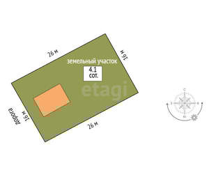 Дом 87м&sup2;, 2-этажный, участок 4 сот.  