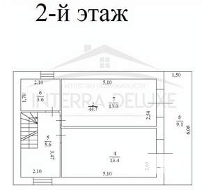 Дом 100м², 2-этажный, участок 4 сот.  