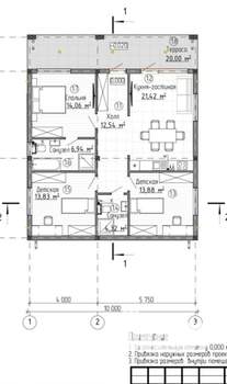 Дом 120м², 1-этажный, участок 4 сот.  
