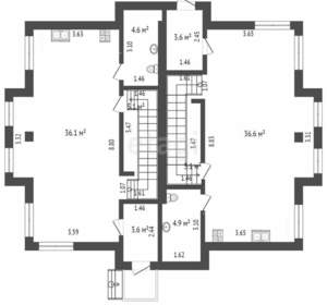 Дом 214м², 2-этажный, участок 6 сот.  