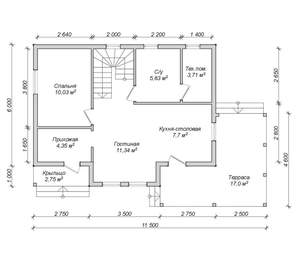 Дом 108м², 2-этажный, участок 4 сот.  