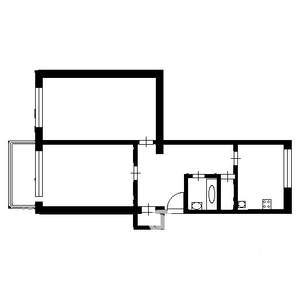 2-к квартира, на длительный срок, 55м2, 1/5 этаж