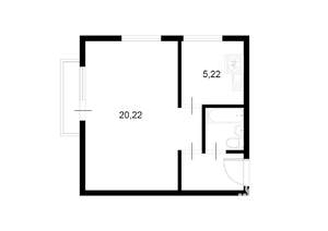 1-к квартира, на длительный срок, 34м2, 5/5 этаж