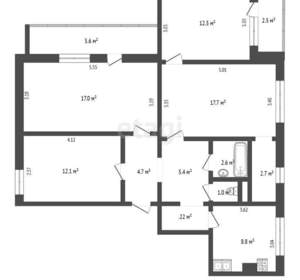 4-к квартира, на длительный срок, 91м2, 3/10 этаж