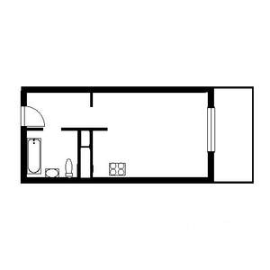 1-к квартира, на длительный срок, 30м2, 4/5 этаж