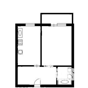 1-к квартира, на длительный срок, 46м2, 3/5 этаж