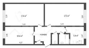 3-к квартира, на длительный срок, 64м2, 3/5 этаж