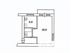 1-к квартира, на длительный срок, 33м2, 2/5 этаж