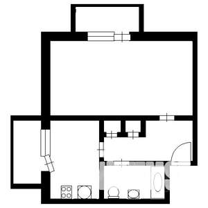 1-к квартира, на длительный срок, 39м2, 4/5 этаж