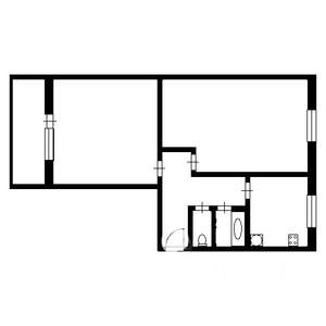 2-к квартира, на длительный срок, 55м2, 2/5 этаж