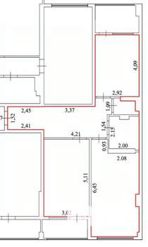 2-к квартира, на длительный срок, 65м2, 4/16 этаж