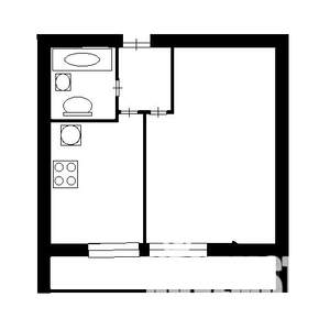 1-к квартира, на длительный срок, 40м2, 2/5 этаж