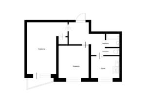2-к квартира, на длительный срок, 45м2, 2/6 этаж