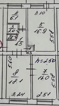 3-к квартира, на длительный срок, 67м2, 3/5 этаж