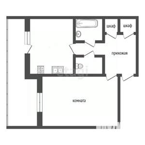 1-к квартира, вторичка, 41м2, 1/5 этаж