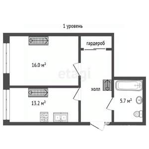2-к квартира, вторичка, 70м2, 17/17 этаж
