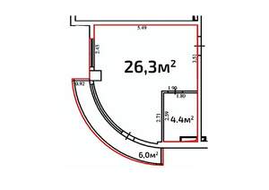 Студия квартира, вторичка, 38м2, 2/4 этаж