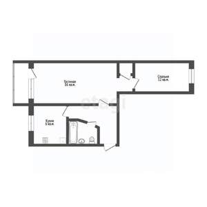 2-к квартира, вторичка, 44м2, 2/5 этаж