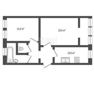 2-к квартира, вторичка, 65м2, 10/10 этаж
