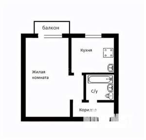 1-к квартира, вторичка, 32м2, 2/3 этаж