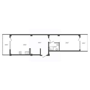 2-к квартира, вторичка, 67м2, 4/5 этаж