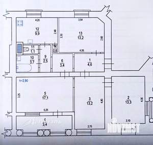 4-к квартира, вторичка, 89м2, 4/4 этаж