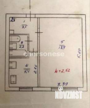 1-к квартира, вторичка, 31м2, 1/5 этаж