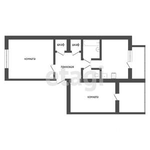 2-к квартира, вторичка, 52м2, 4/5 этаж