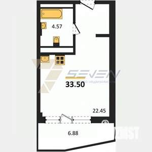 1-к квартира, вторичка, 34м2, 4/5 этаж