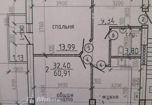 2-к квартира, вторичка, 62м2, 3/5 этаж